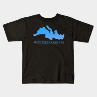 Mediterranean Sea Outline Kids T-Shirt